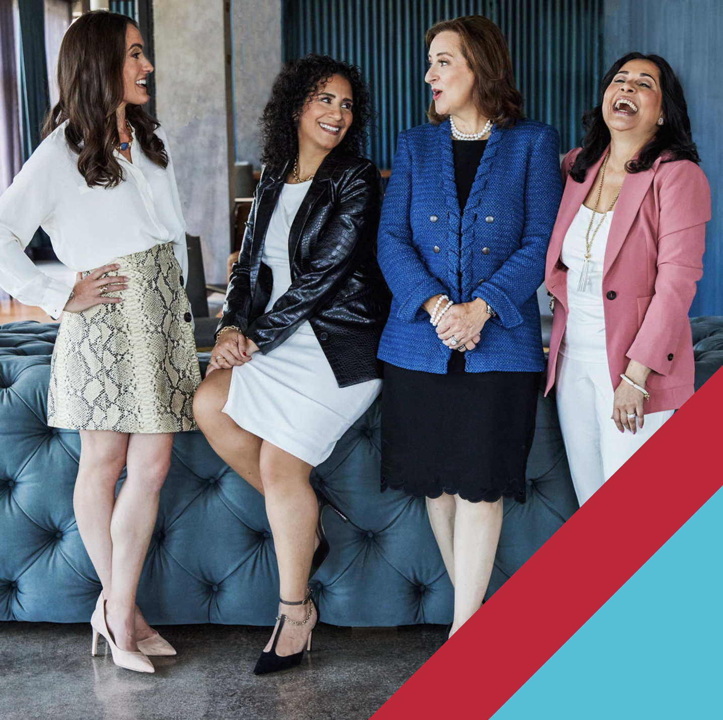 Image of four Beyond Barriers co-founders Laura Ricketts, Brooke Skinner Ricketts, Nikki Barua and Monica Marquez